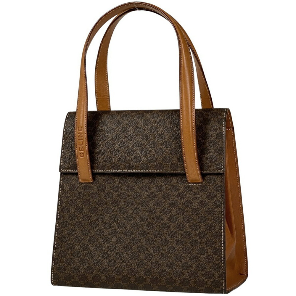 Celine Macadam handbag logo canvas brown